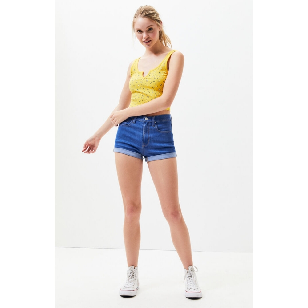Bubble blue shortie shorts